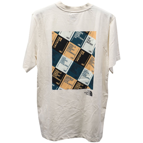 Men's The North Face Graphic Back Print T-Shirt in Beige Cotton