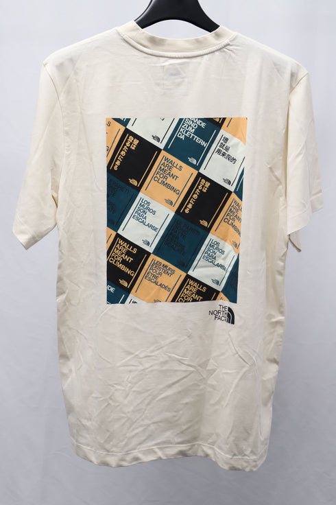 Men's The North Face Graphic Back Print T-Shirt in Beige Cotton