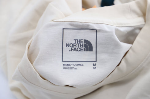 Men's The North Face Graphic Back Print T-Shirt in Beige Cotton
