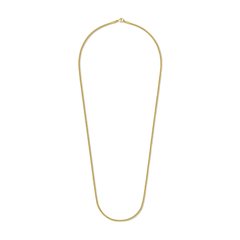 Flat Snake Chain (Gold) - 2mm