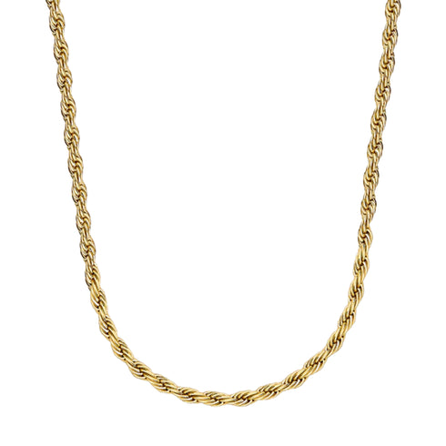 4mm Gold Rope Necklace