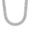 Iced Prong Cuban Chain (Silver) - 12mm