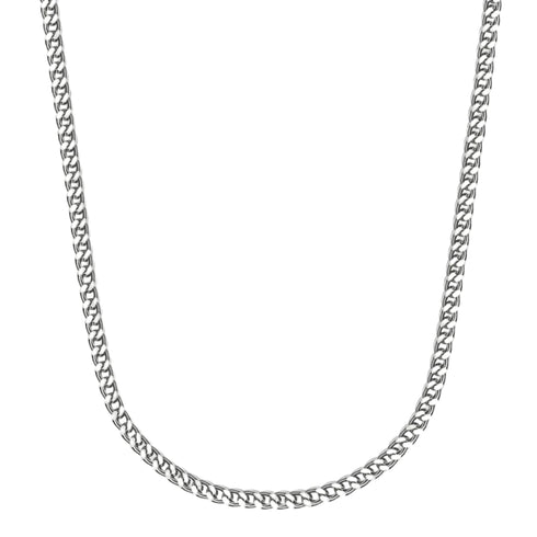 3mm Silver Franco Cuban Chain Necklace