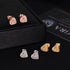 8MM Heart VVS Moissanite Stud Earrings