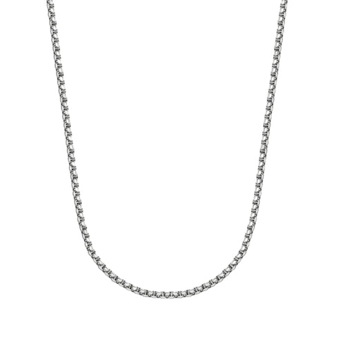 Round Box Chain (Silver) - 3mm
