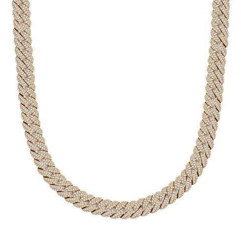 VVS 10mm Gold Iced Cuban Link Chain