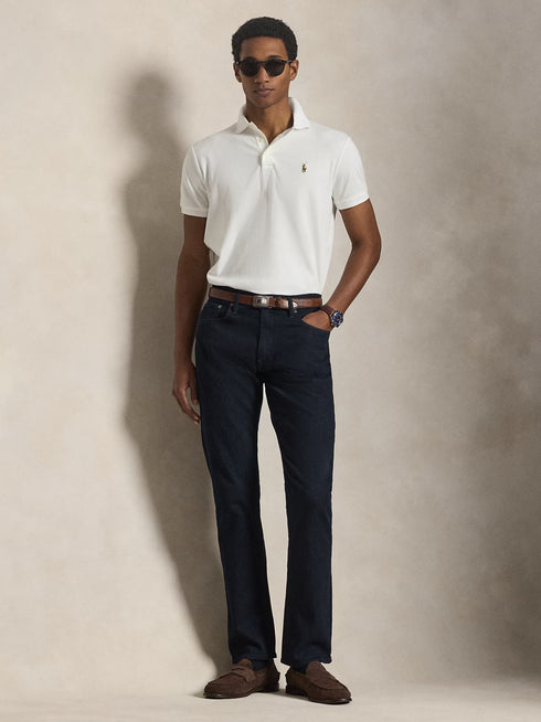 RALPH LAUREN Custom Slim Fit Soft Cotton Polo Shirt White