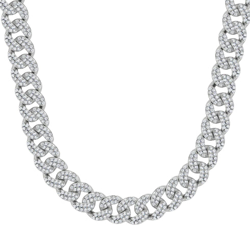 Iced Cuban Chain (Silver) - 12mm