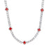 Red Clover Tennis Chain (Silver) - 4mm