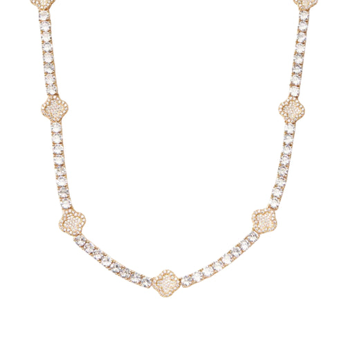 Clover Tennis Chain (Gold) - 4mm