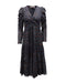 Women's Ulla Johnson Miya Printed Dress with Twist Front Design in Navy Blue Viscose