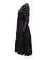 Women's Ulla Johnson Miya Printed Dress with Twist Front Design in Navy Blue Viscose