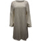 Women's Helmut Lang Long Sleeve Shift Dress in Ivory Viscose
