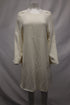 Women's Helmut Lang Long Sleeve Shift Dress in Ivory Viscose