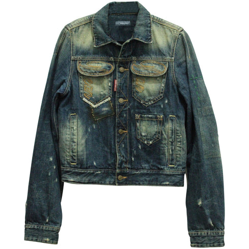 Men's Dsquared2 Jeans Jacket with Embroidery