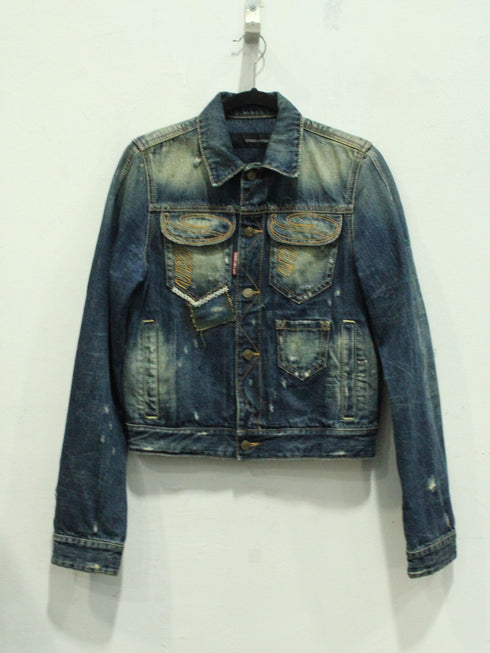 Men's Dsquared2 Jeans Jacket with Embroidery