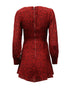 Women's Alice + Olivia Leopard Print Long Sleeve Dress in Red Viscose