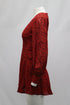 Women's Alice + Olivia Leopard Print Long Sleeve Dress in Red Viscose