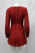 Women's Alice + Olivia Leopard Print Long Sleeve Dress in Red Viscose