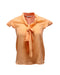 Women's Alice & Olivia Jeannie Neck Tie Blouse in Orange Silk