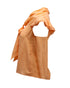 Women's Alice & Olivia Jeannie Neck Tie Blouse in Orange Silk