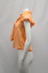 Women's Alice & Olivia Jeannie Neck Tie Blouse in Orange Silk