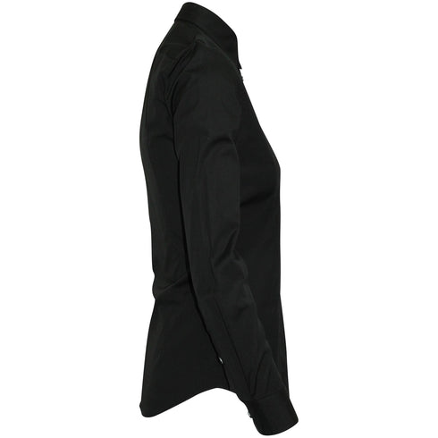 Women's Dsquared2 Long Sleeve Button Front Shirt in Black Cotton