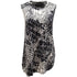 Women's Vince Croc Print Sleeveless Top in Black and White Viscose