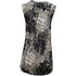 Women's Vince Croc Print Sleeveless Top in Black and White Viscose