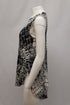 Women's Vince Croc Print Sleeveless Top in Black and White Viscose