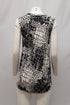 Women's Vince Croc Print Sleeveless Top in Black and White Viscose