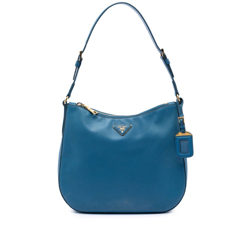 Lux Zip Hobo Saffiano Leather Medium