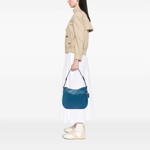Lux Zip Hobo Saffiano Leather Medium