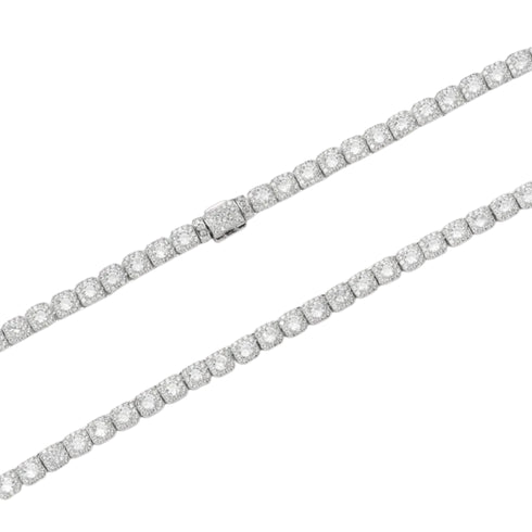Clover Tennis Chain (Silver) - 4mm