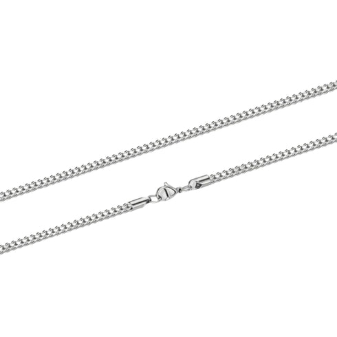 3mm Silver Franco Cuban Chain Necklace