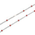 Red Clover Tennis Chain (Silver) - 4mm