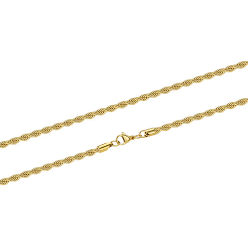 4mm Gold Rope Necklace