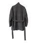 Women's Iro Coat with Shawl Collar in Grey Acrylic