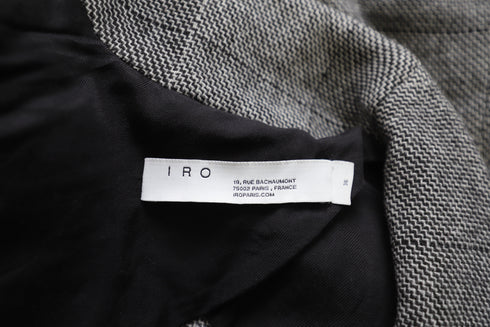 Women's Iro Coat with Shawl Collar in Grey Acrylic