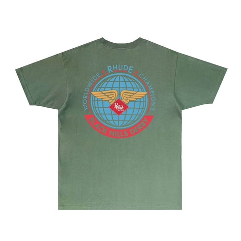 Rhude T-shirts Printed Trendy Pure Cotton