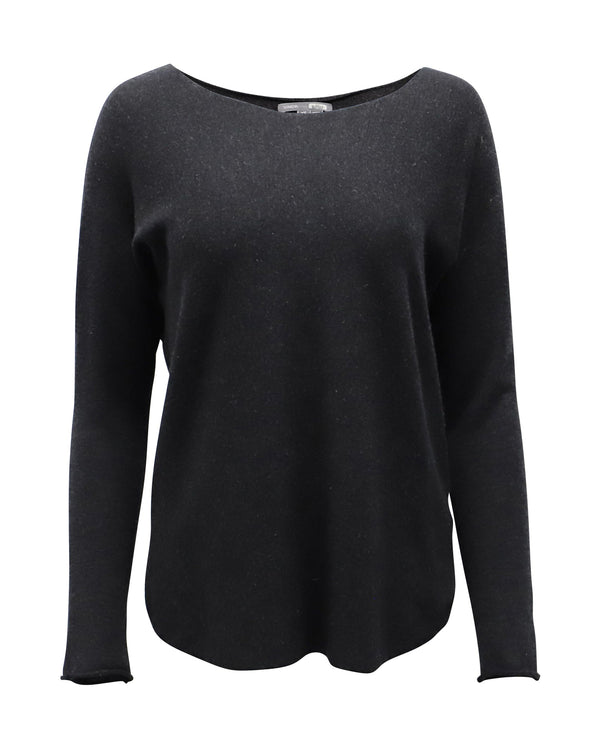 Women's Vince Scoop Neck Sweater in Grey Cashmere