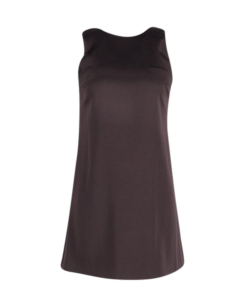 Women's Alice + Olivia Cowl Back Sleeveless Shift Dress in Black Triacetate