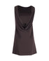 Women's Alice + Olivia Cowl Back Sleeveless Shift Dress in Black Triacetate