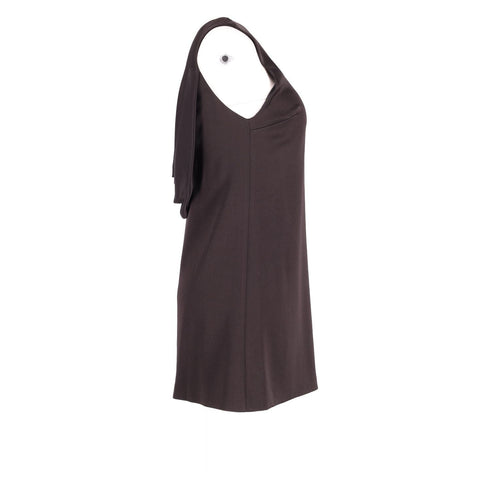 Women's Alice + Olivia Cowl Back Sleeveless Shift Dress in Black Triacetate