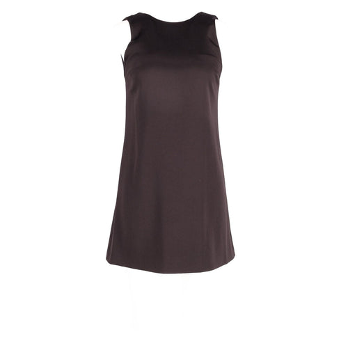 Women's Alice + Olivia Cowl Back Sleeveless Shift Dress in Black Triacetate
