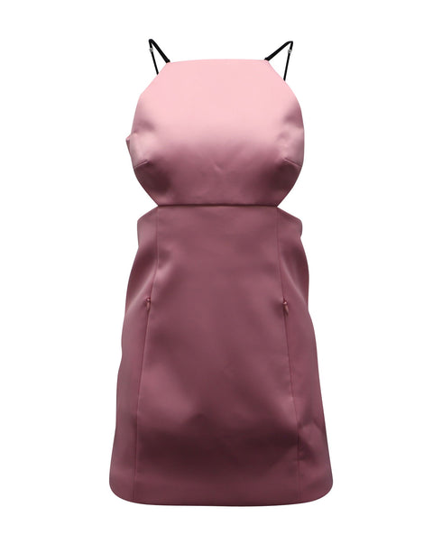 Women's Alexander Wang Cutout Mini Dress with Charms in Light Pink Polyester