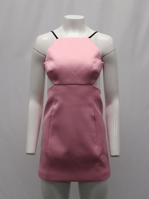 Women's Alexander Wang Cutout Mini Dress with Charms in Light Pink Polyester