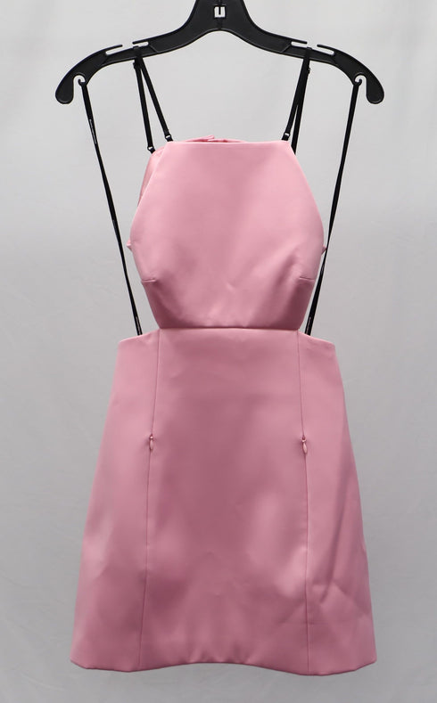 Women's Alexander Wang Cutout Mini Dress with Charms in Light Pink Polyester