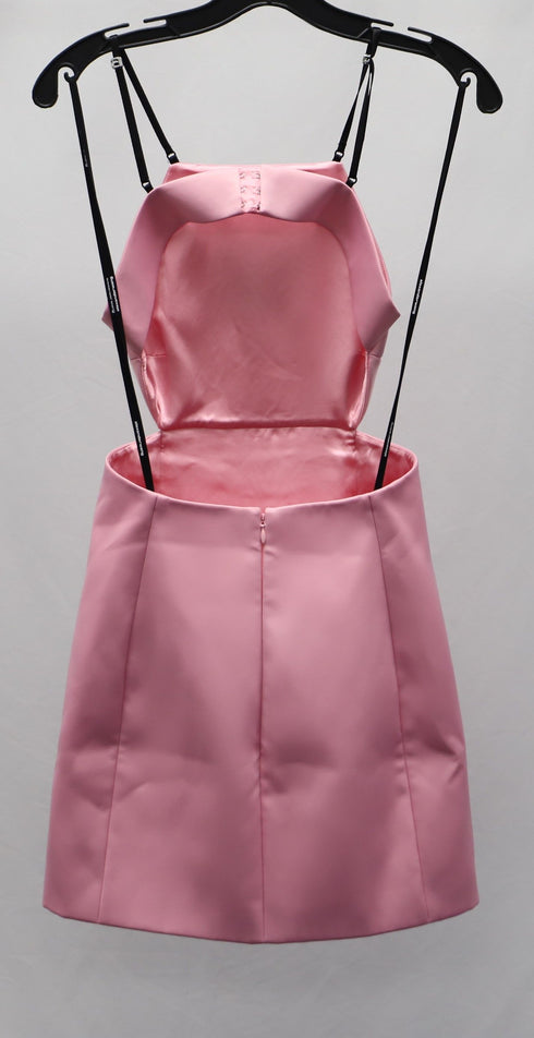 Women's Alexander Wang Cutout Mini Dress with Charms in Light Pink Polyester