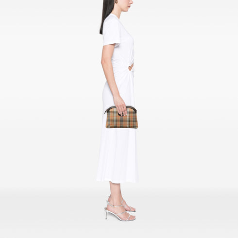 Cosmetic Pouch Vintage Check Canvas
